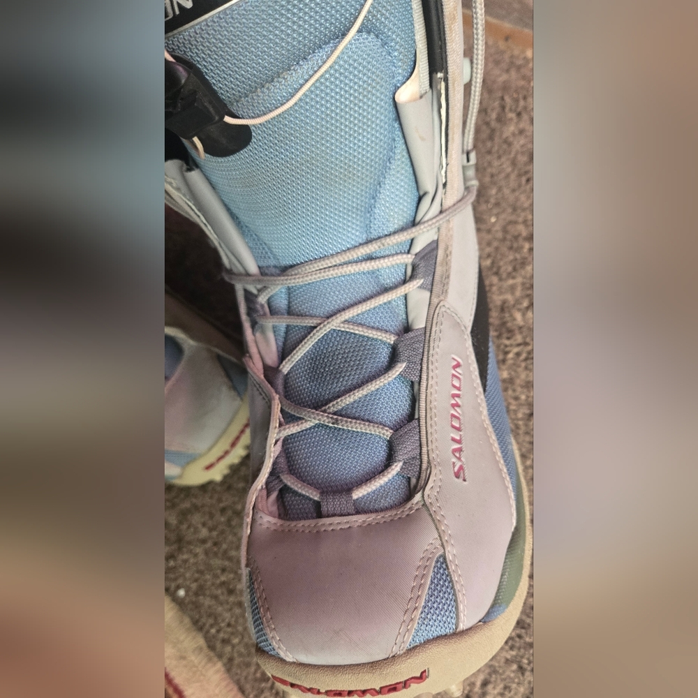 HOST PICK! 🎉🎊 Salomon Vigil Blue & Gray Snowboard Boots Sz7.5 - Picture 6 of 9